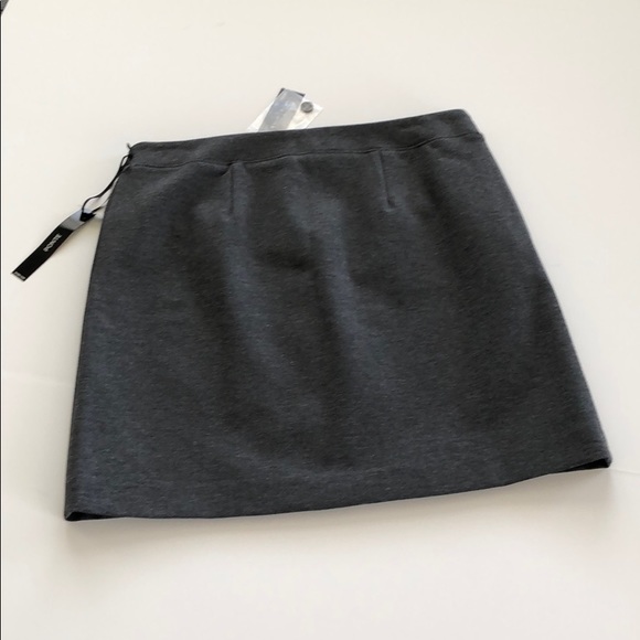 NWT WHBM Zipper Gray Ponte Stretch Mini Skirt 4 - Picture 16 of 16
